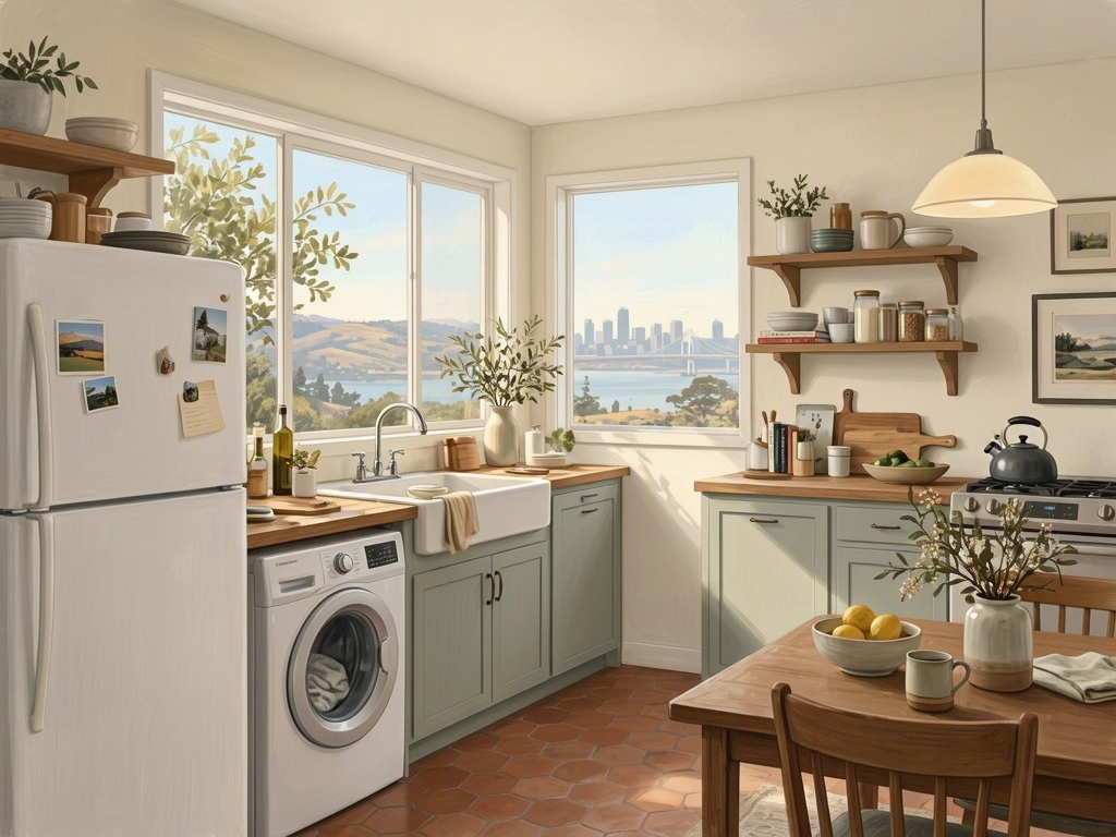 Illustration of appliance repair in the East Bay, not a photo of a listed shop